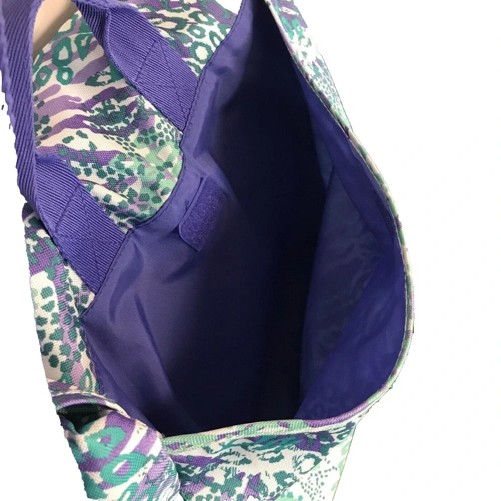 Pottery Barn PB Teen Gear UP Purple Green Messenger Laptop Shoulder Bag